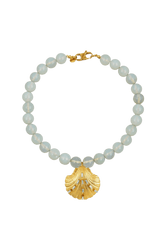 Isla's Opal and Gold Shell Pendant Necklace Daphne x Oceanus - Oceanus Swimwear