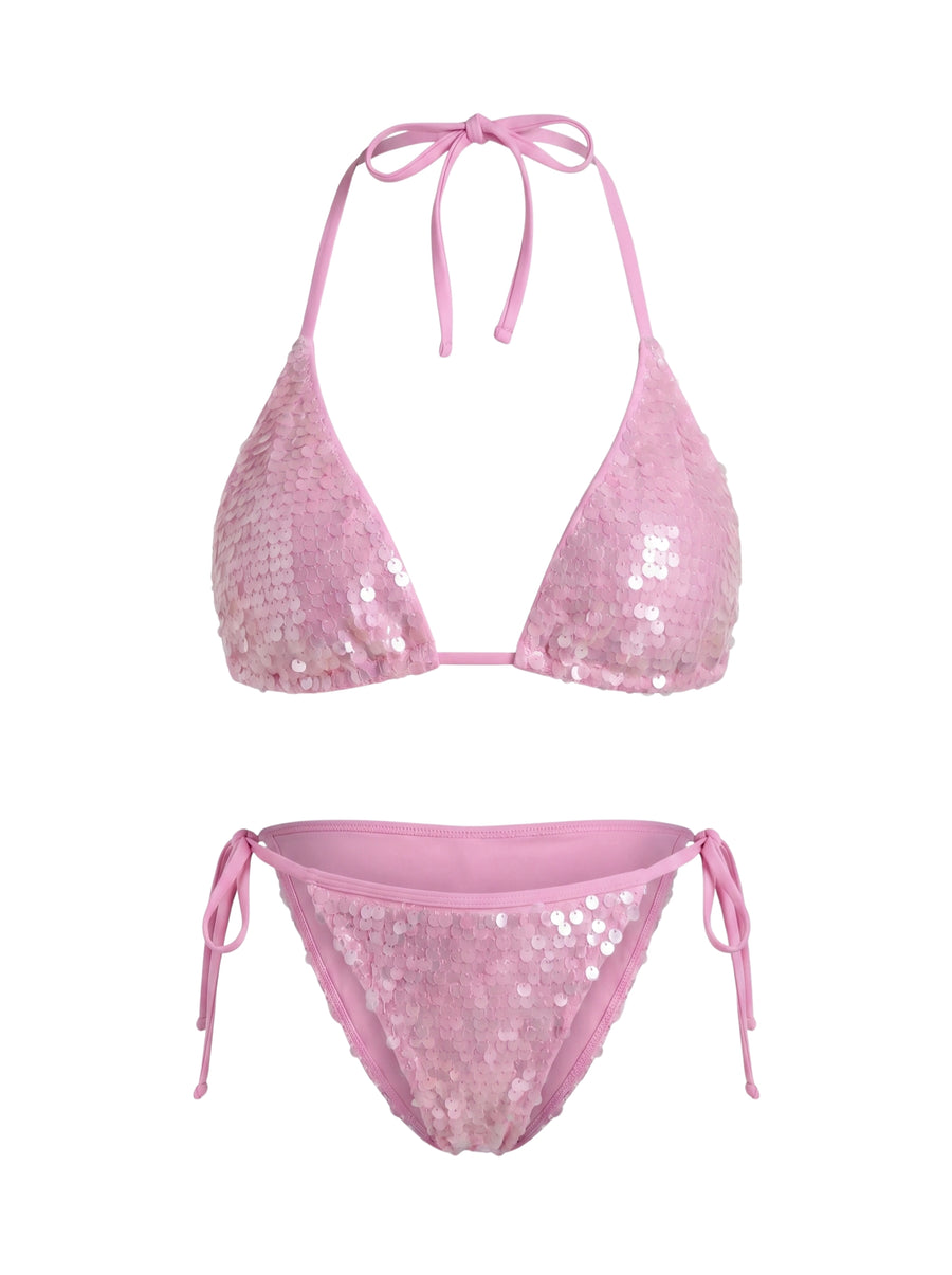 Sienna Sequin Embroidery Bikini Top Multi Colour
