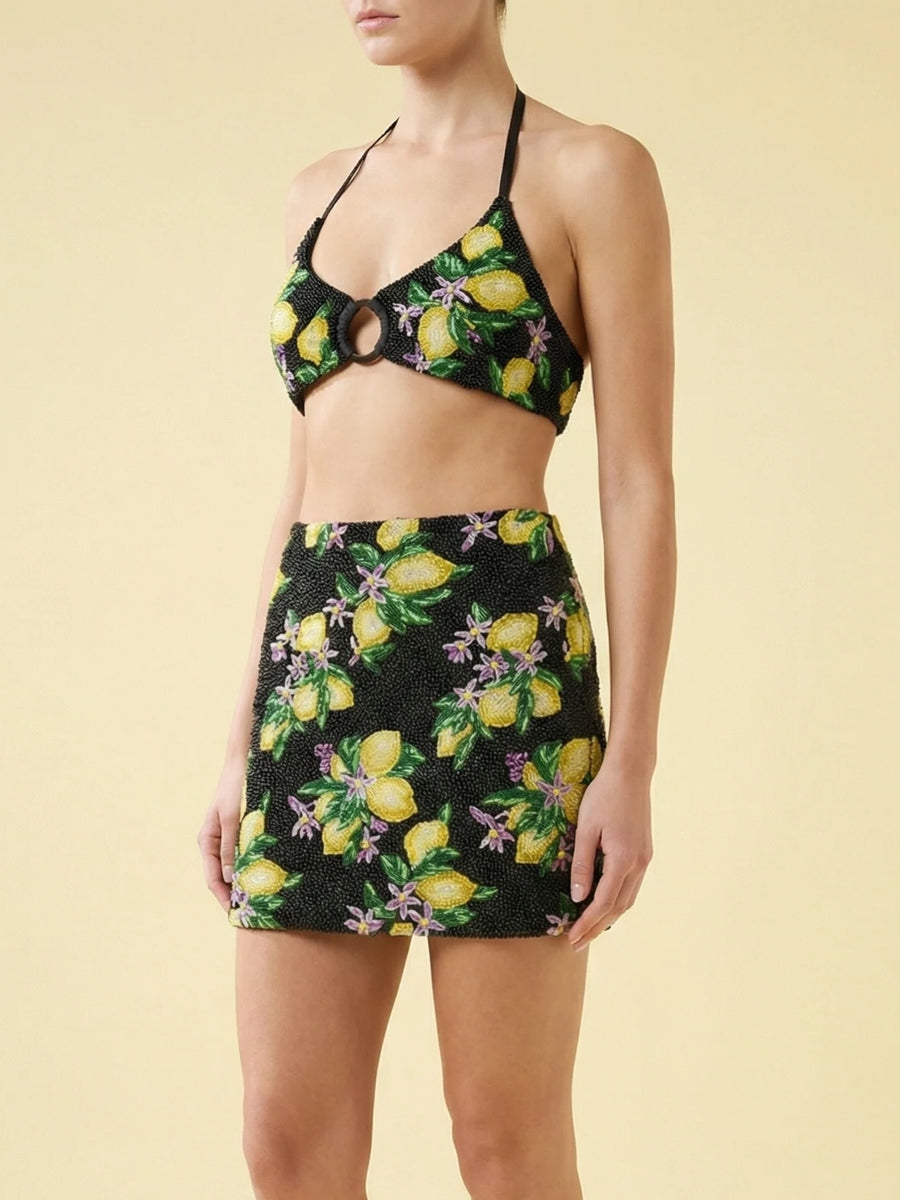 Lemon Blossom Bikini Co-Ord Top