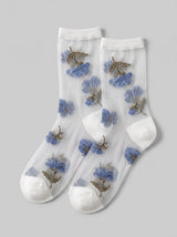 Blue Daisy Muse Socks