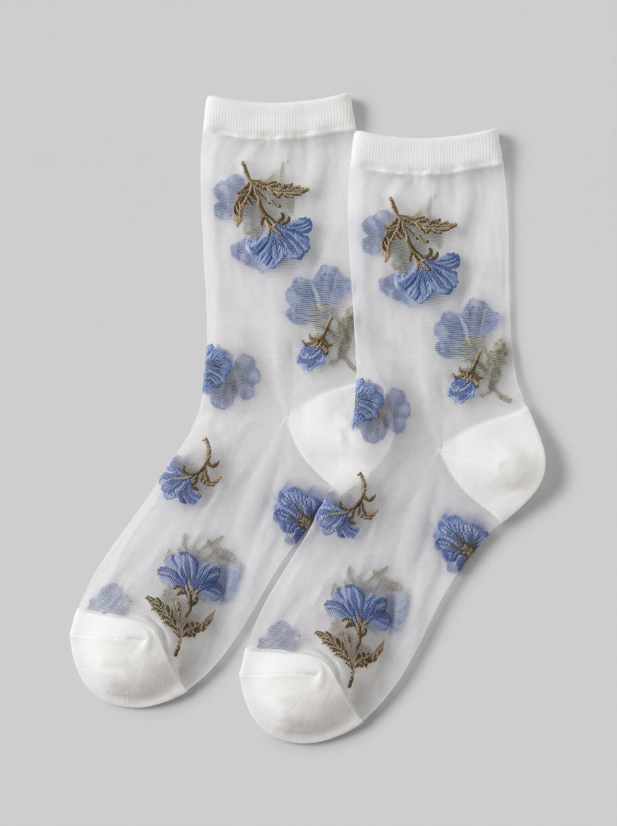 Blue Daisy Muse Socks