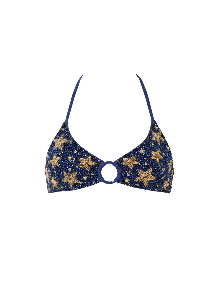 Star Navy Bikini Top