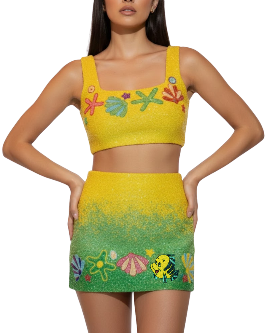 Disney | Oceanus Ariel Co-ord Skirt in Yellow