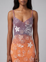 Champagne Glow Maxi Dress Purple Orange