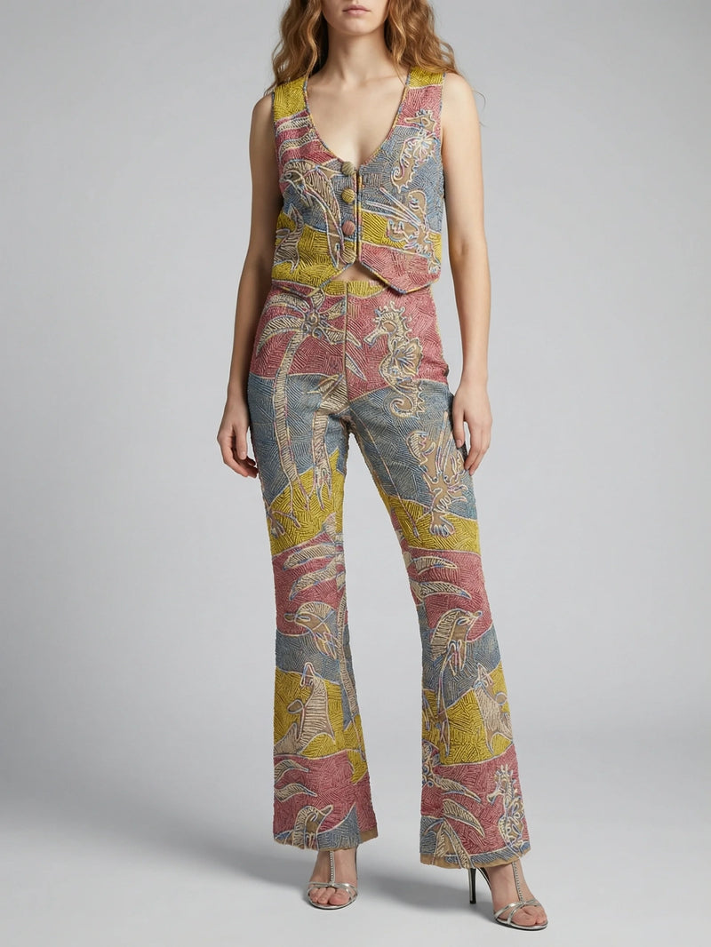 Sunset Reef Embellished Waistcoat