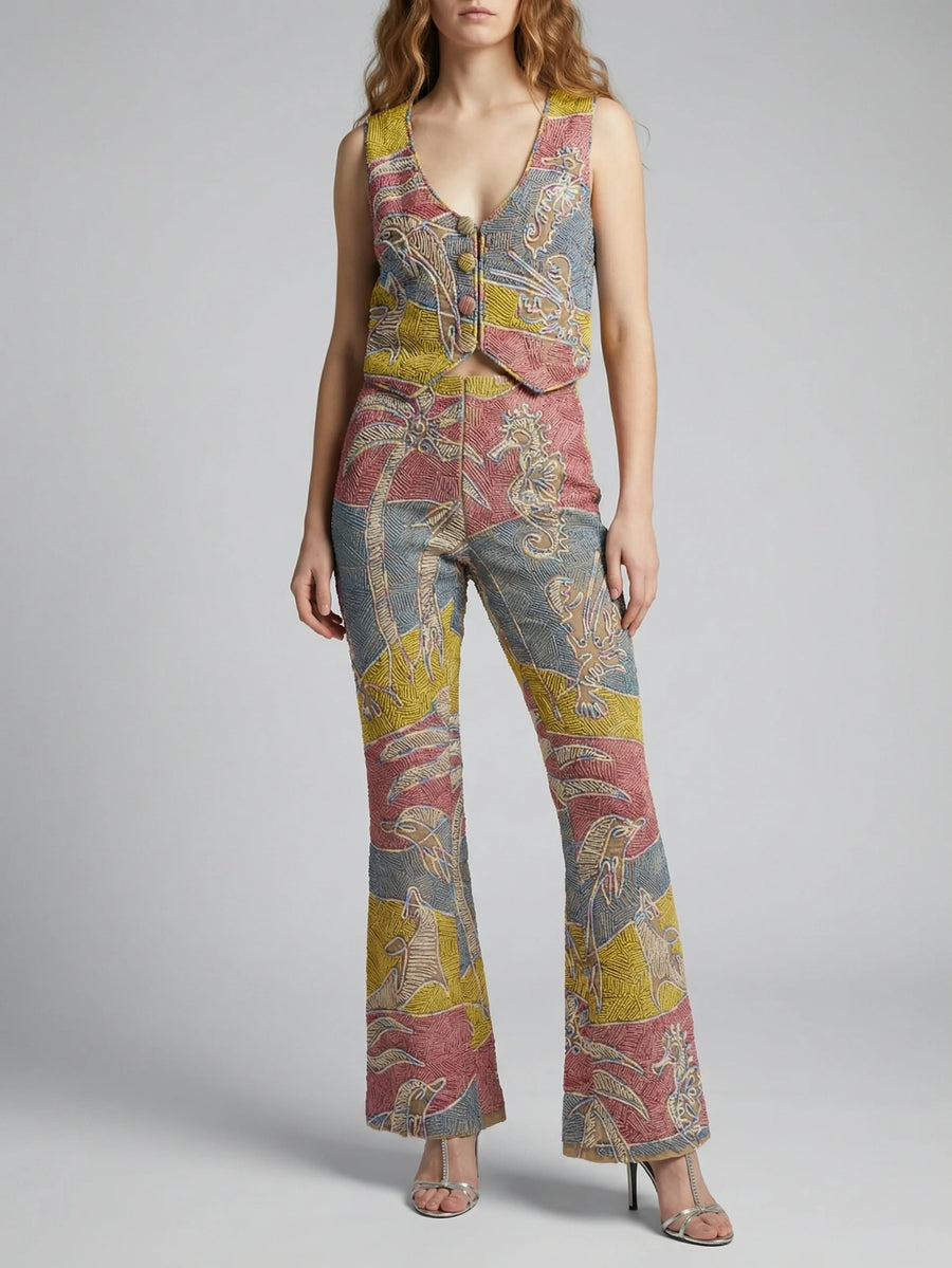 Sunset Reef Embellished Waistcoat