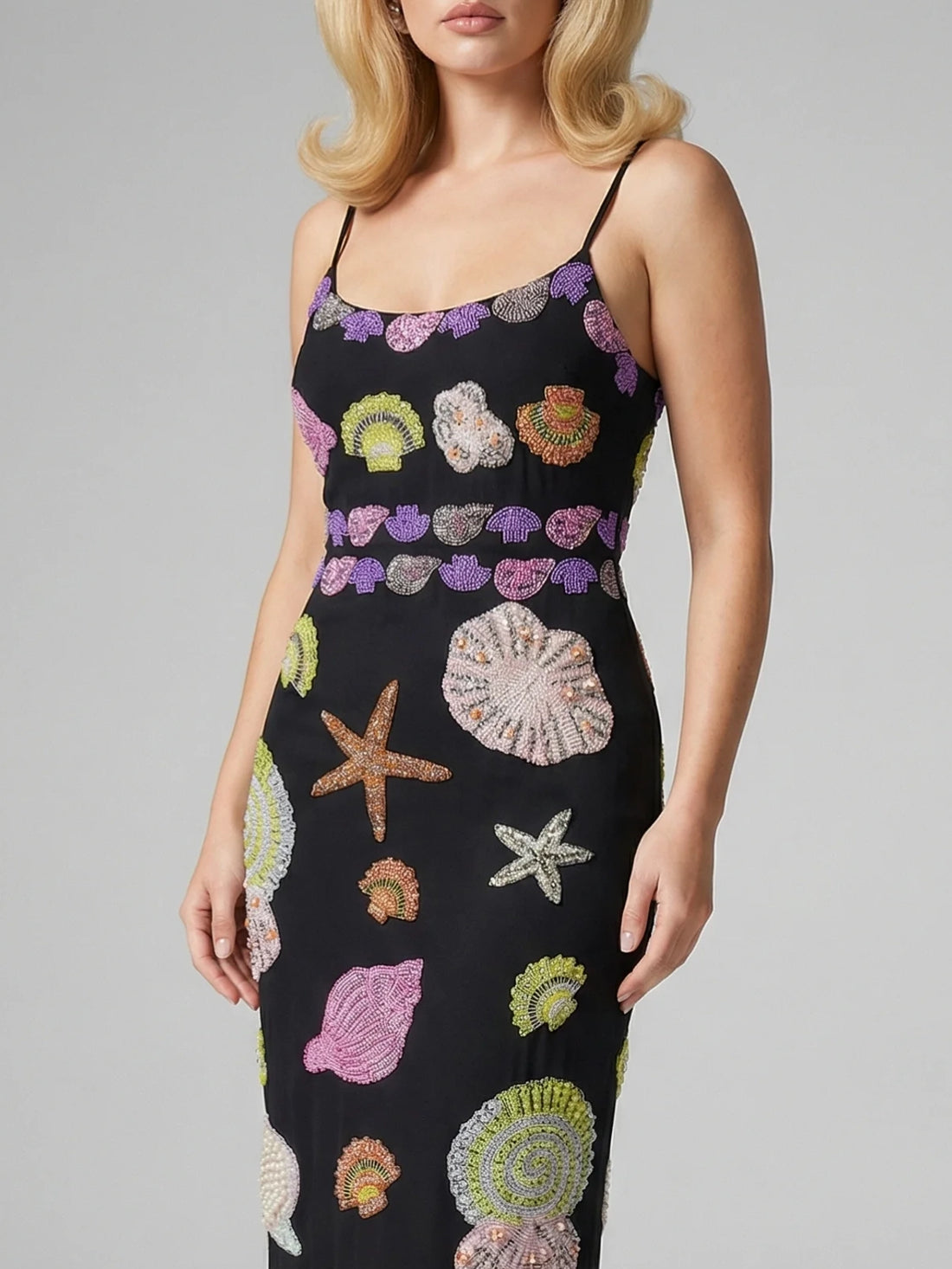 New York Strapped Dress- Black