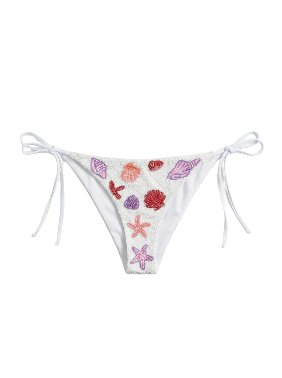 Shell Beaded Bikini Bottom