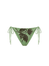 St. Barth Green Hand-Beaded Crystal Bikini Top