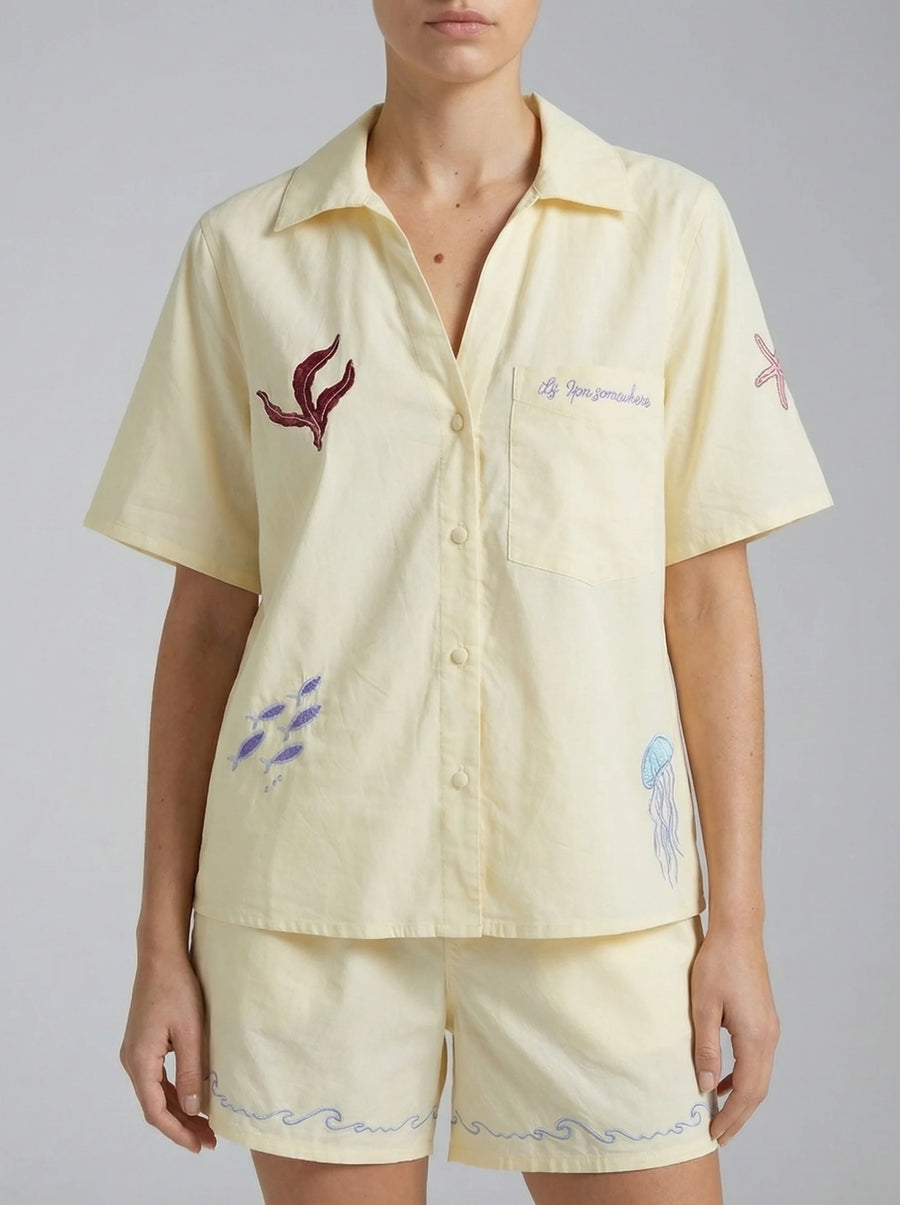 Oceanus x It's 9pm Matilda Yellow Embroidery Set