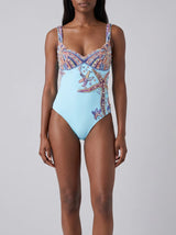 Selene Sea Shell Swimsuit in Aqua