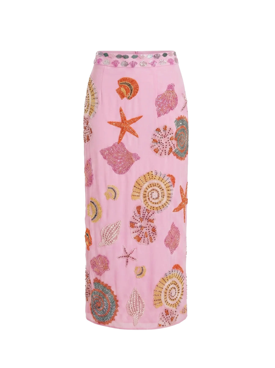 Shop New York Hand-Embroidered Skirt - Oceanus
