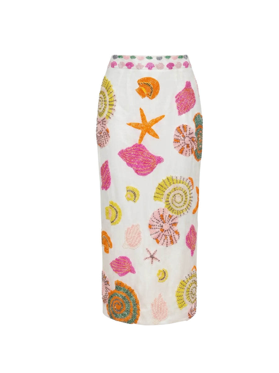 New York Hand-Embroidered Skirt Multi Colour