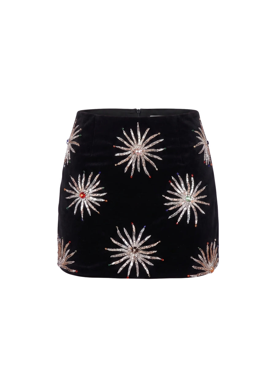 Callie Co-ord Luxe Mini Skirt Black