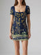 Navy Enchanted Garden Mini Dress