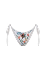 Los Angeles Hand-Embroidered Bikini Bottom White