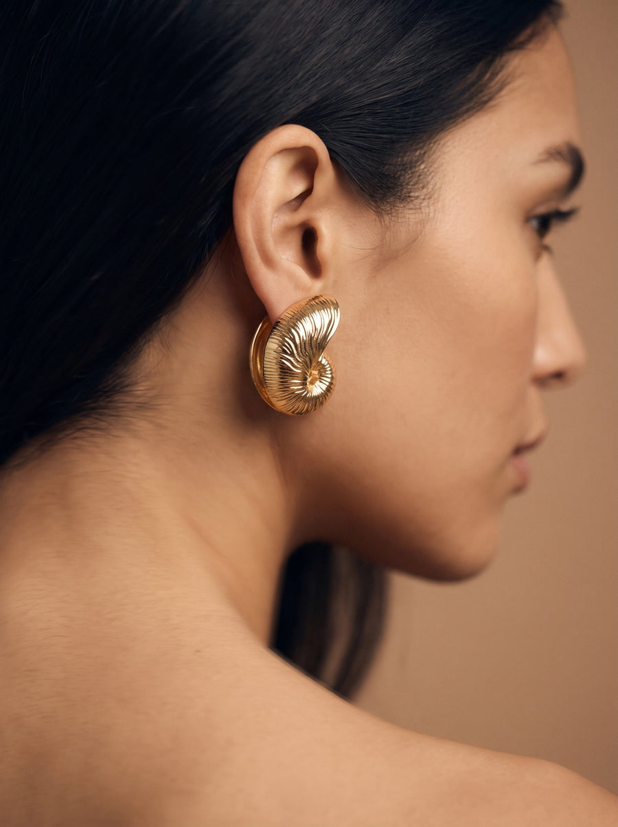 Gold Shell Earrings
