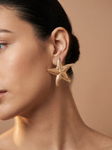 Gold Starfish Earrings