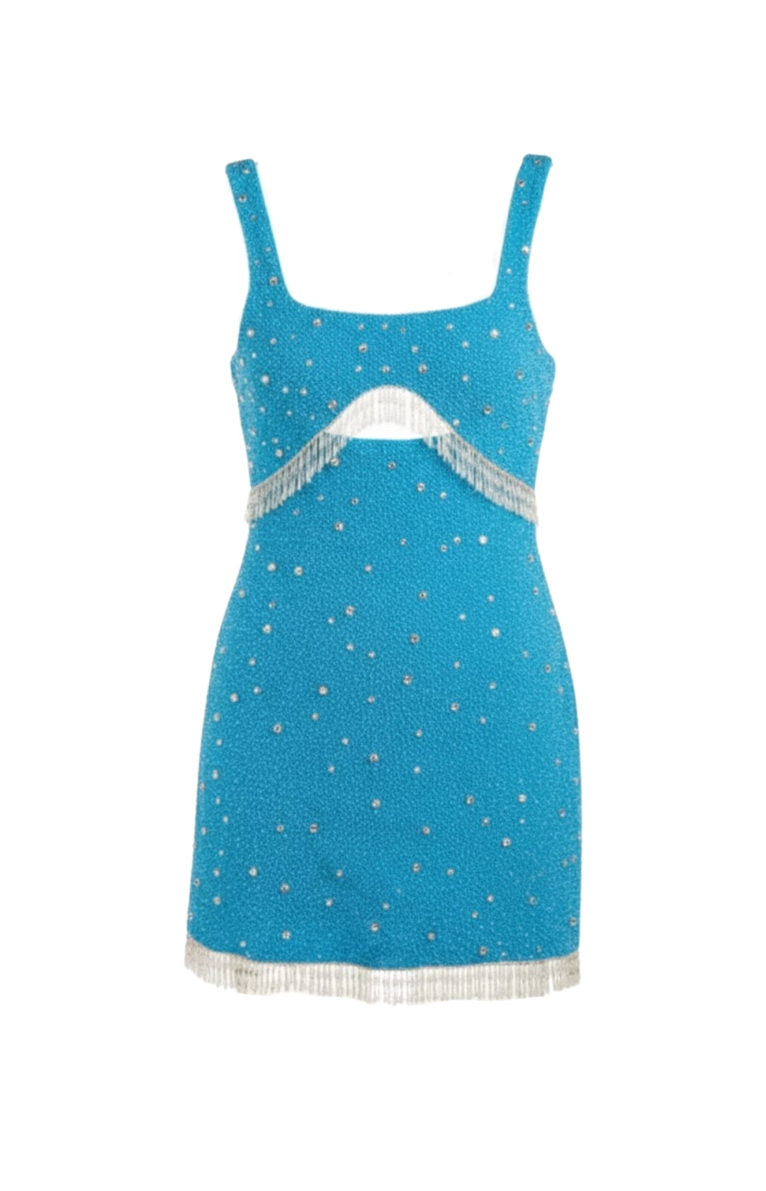 Posy Sea Blue Beaded Mini Dress