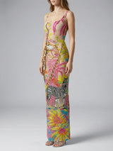 Safari Garden Beaded Maxi Dress