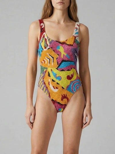 Boston Beaded Swimsuit Multi Colour