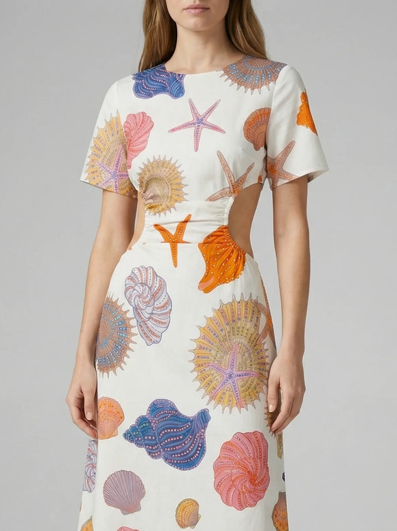 Lydia Midi Party Dress White