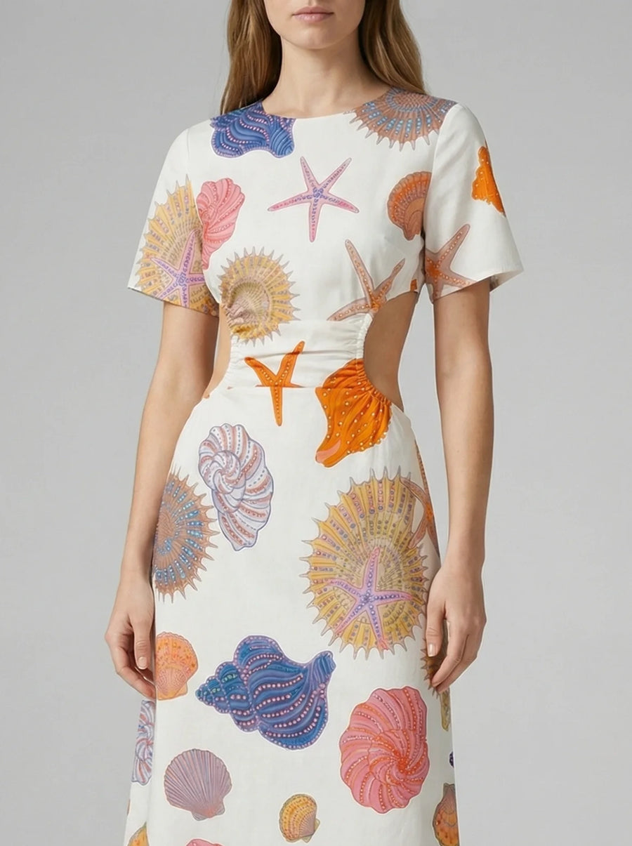 Lydia Midi Party Dress White