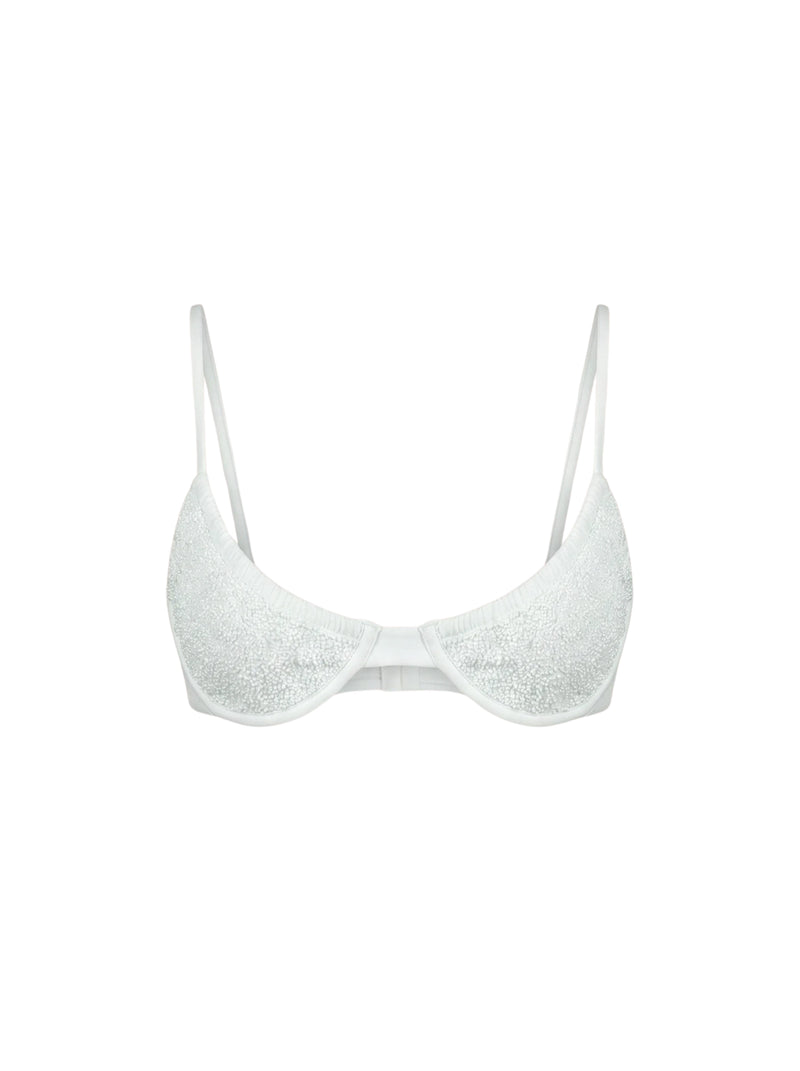 Ariel Hand Embroidered Underwire Bikini Top Multi Color