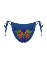 Mulata Hand-Beaded Bikini Bottom Navy Christina Milian