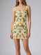 Aurelia Embroidered Luxury Sequin Mini Dress Yellow