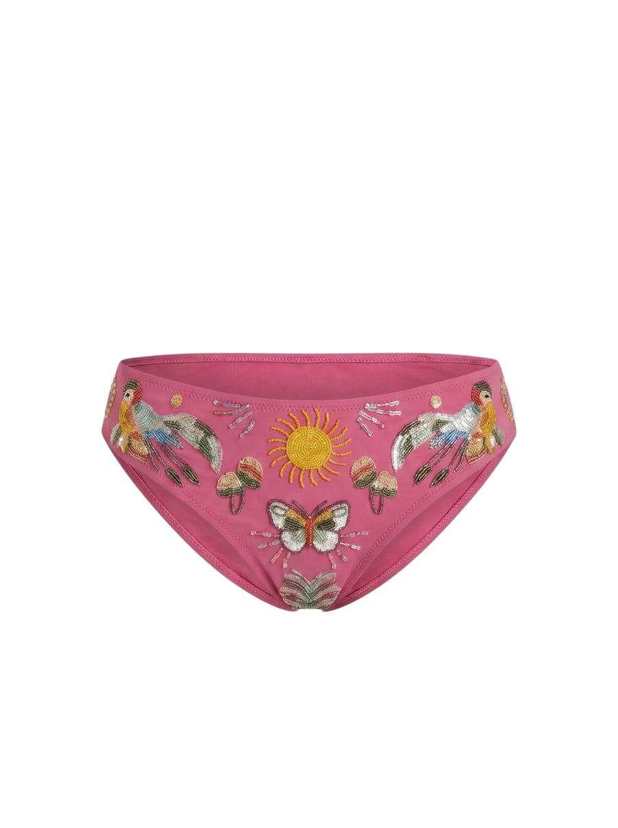 Aurelia Luxury Bikini Thick Strap Bikini Bottom Pink