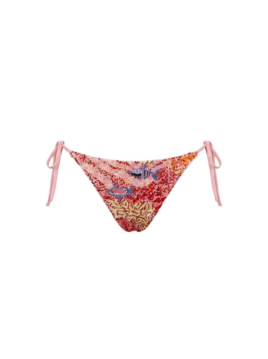 Oceanic Bloom Pink Bikini Bottom