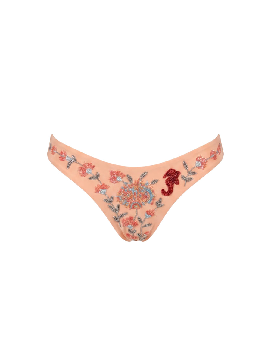 Seahorse Coral Peach Bikini Bottom