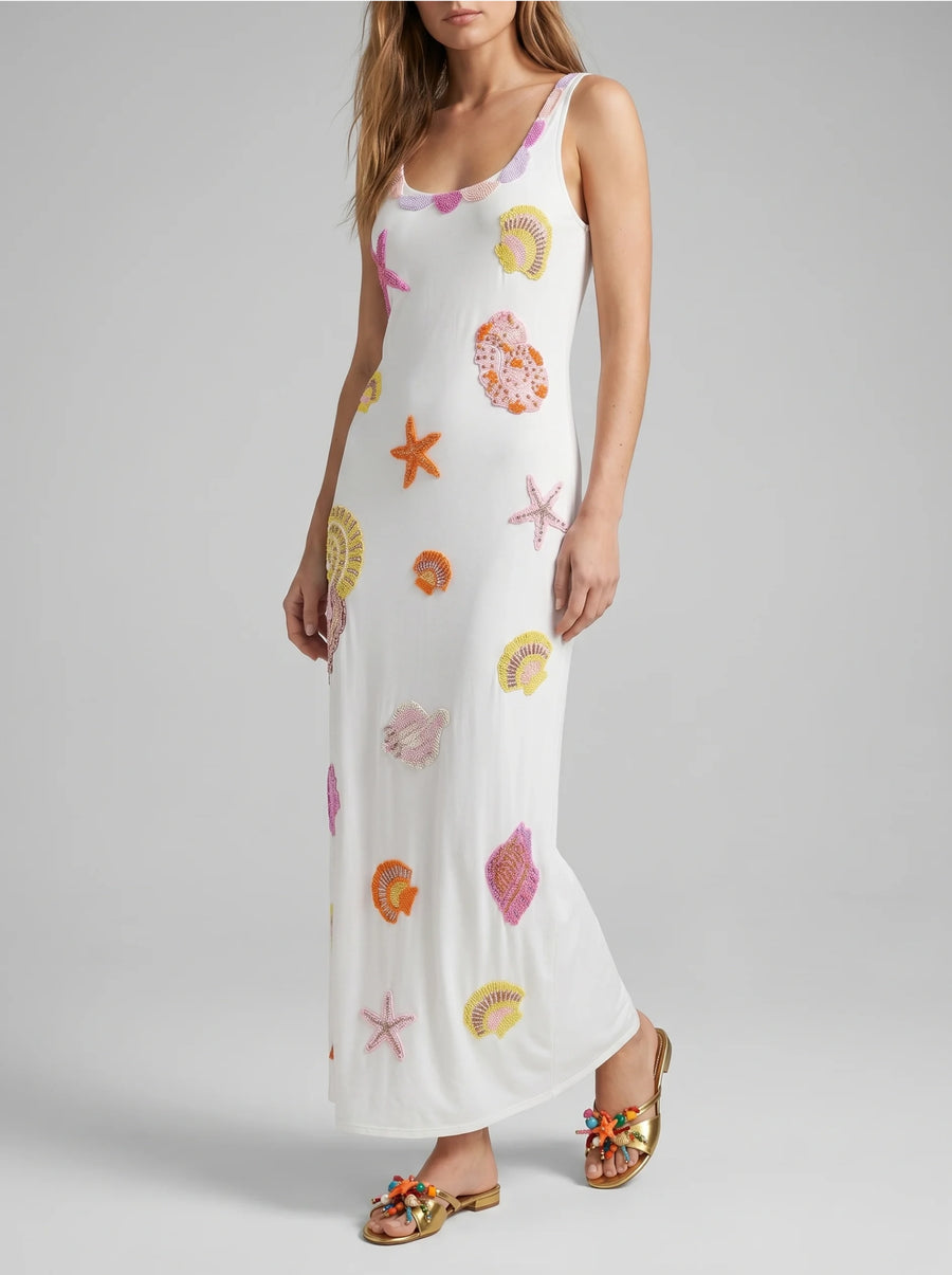 New York Bold Strapped Maxi Dress - Multi Colour