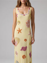 New York Bold Strapped Maxi Dress - Multi Colour