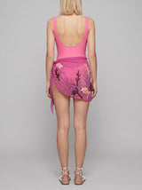 Underwater Golden Fish Pink Sarong
