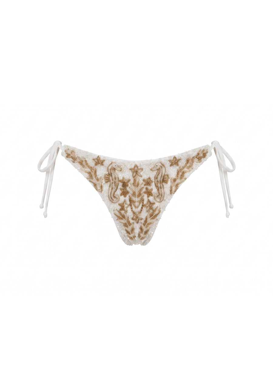 Astra White Bikini Bottom