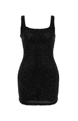 Oceanus √ó B√°rbara Hulanicki Serpentina Noir Scoop Neck Mini Dress