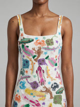 Arizona Beaded Mini Dress White