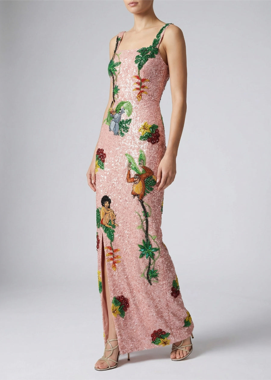 Oceanus | Disney Baloo Lagoon Pink Maxi Dress
