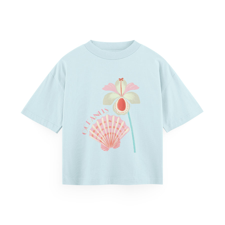 Orchid tee Baby blue