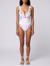 Oceanus Pearl Tide White Swimsuit