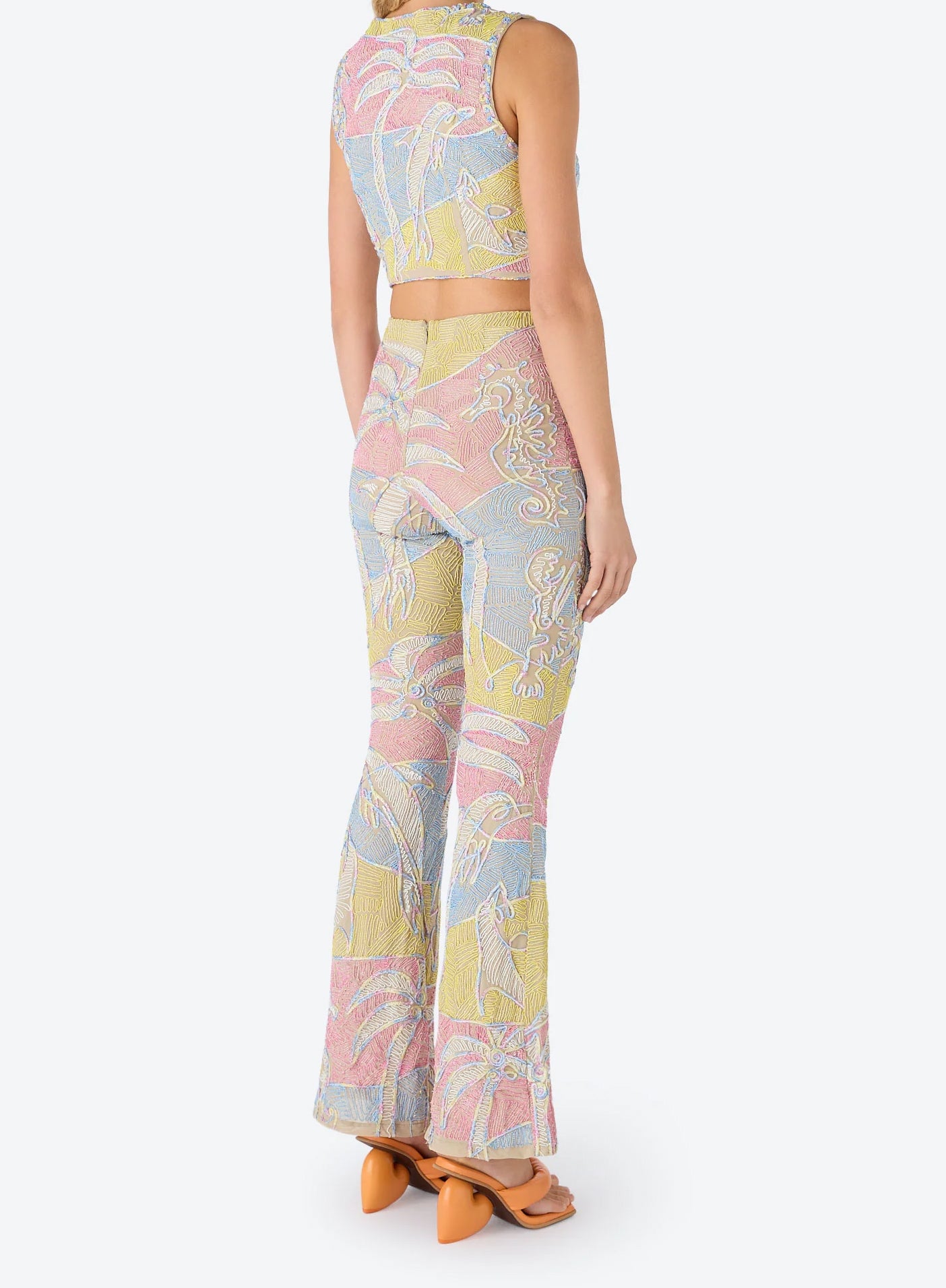 Dixie Shop Online Girl's straight-leg trousers with multi-coloured abstract  design Sito Ufficiale