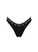 Aaliyah Hand Embroidered Black Bikini Bottom