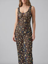 Celestial Tide Sheer Maxi Dress
