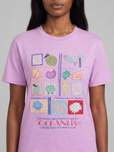 Lilac Plage Tee Beaded T-Shirt