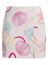 Celeste White Beaded Co ord Skirt