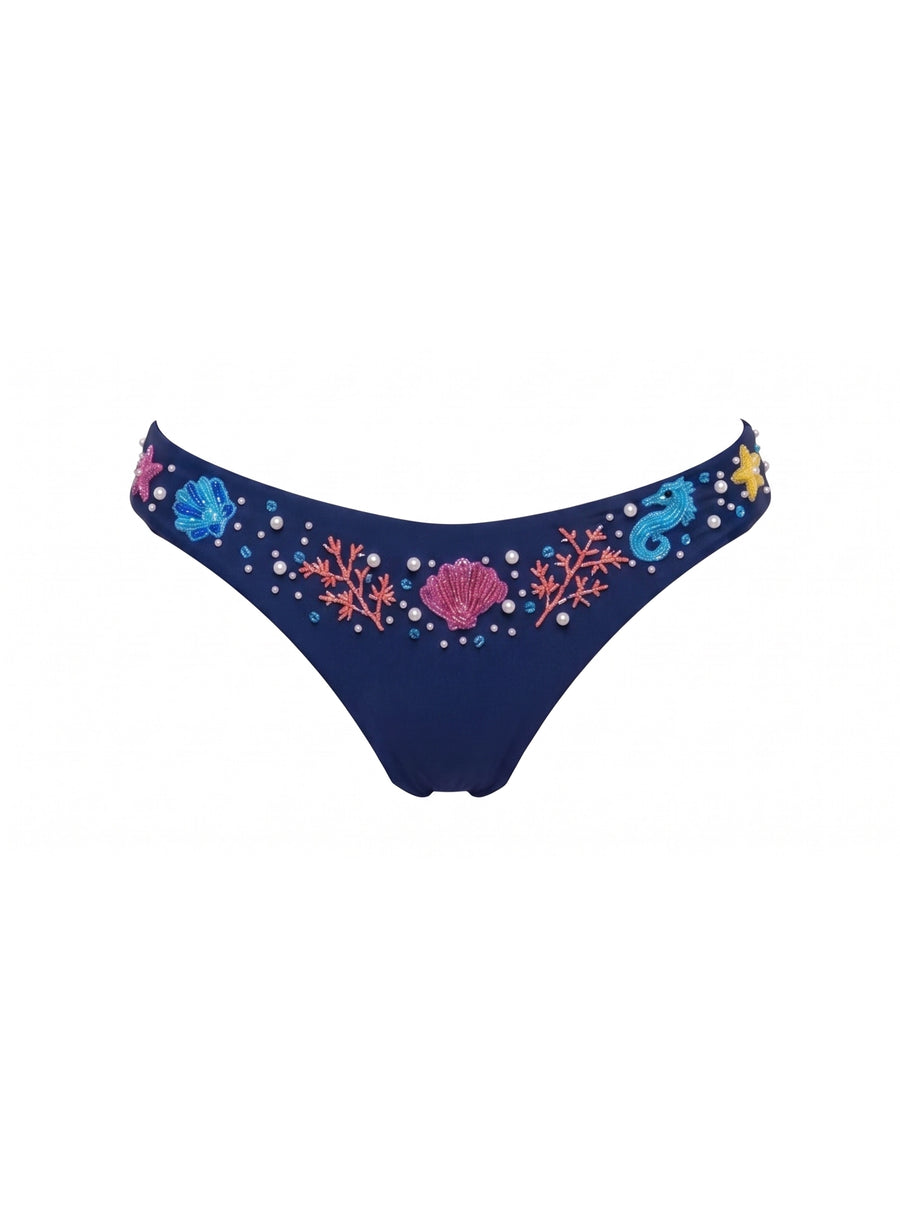 Oceanus Pearl Tide Multi-color Bikini Bottom
