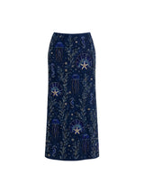 Reya Co-ord Long Skirt in Navy