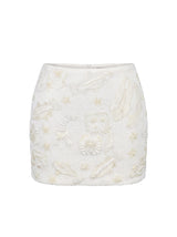 Arizona Ivory Beaded Co-ord Skirt